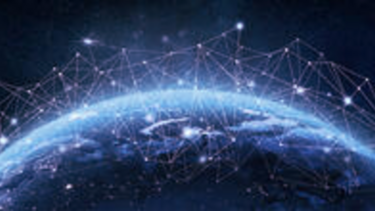 An image of an interconnected globe