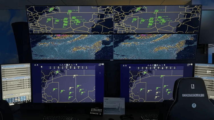 Simulated ATC work station