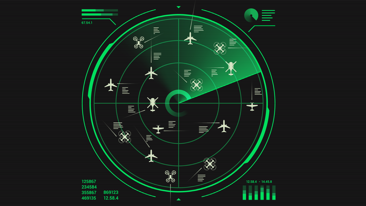 Flight radar screen
