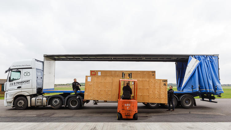 UK Lorry with large delivery